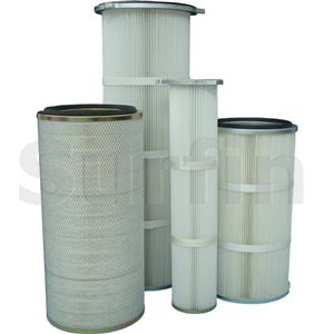 Filtrační patrona 325/215-550 mm PES, 1 strana víko, 260 g/m2