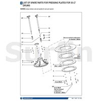 Spodní disk přítlačného talíře, pro ID sudu 280 mm
