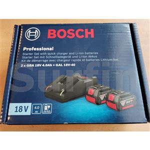 Sada 2x baterií Bosch GBA 18V, 4.0Ah a nabíječka GAL 18V-40